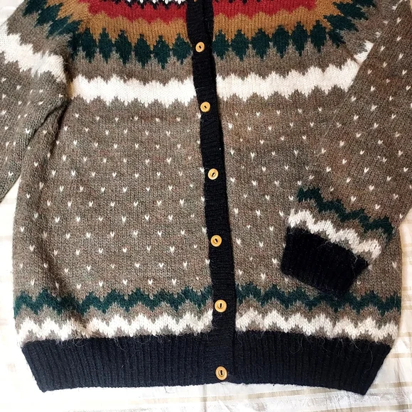 Men's THE ALPACA CONNECTION Multicolor Patterned Sweater - Picture 4 of 8